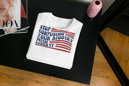 SansRace Anti Racism American Flag Women's T Shirt